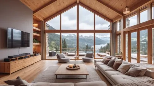 the cabin in the mountains,chalet,house in the mountains,house in mountains,modern living room,alpine style,snohetta,wooden windows,luxury home interior,wood window,coziness,interior modern design,snow house,bohlin,living room,livingroom,beautiful home,fire place,squamish,log home,Photography,General,Realistic