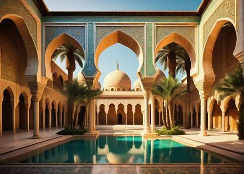 islamic architectural,persian architecture,riad,kashan,iranian architecture,king abdullah i mosque,andalus,yazd,grand mosque,al nahyan grand mosque,mosques,karakas,qasr al watan,alabaster mosque,mahdavi,quasr al-kharana,big mosque,hurriyah,city mosque,sultan qaboos grand mosque,Illustration,Retro,Retro 17