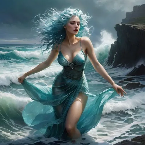 amphitrite,merfolk,sirene,the sea maid,fathom,nereids,the wind from the sea,naiad,blue enchantress,mermaid background,atlantica,undine,siren,naiads,fantasy picture,sirena,ondine,fantasy art,sea storm,nereid,Conceptual Art,Fantasy,Fantasy 12