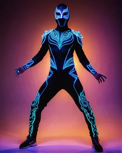 neon body painting,blue demon,lykos,kalisto,tron,mascarita,devitt,balor,guyver,varekai,osirian,raziel,ophidian,daivari,rinzler,temime,bodypainting,subzero,cruiserweight,kuei,Photography,General,Realistic