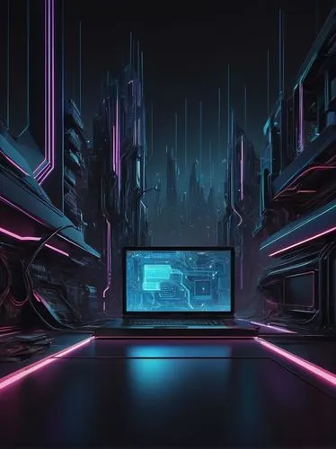 cyberscene,futuristic landscape,tron,cybercity,cyberia,cyberspace,cyberworld,cybertown,cyberview,mainframes,spaceship interior,computer room,cyberpunk,synth,background design,battlezone,ufo interior,cyberport,cyber,cybertron,Illustration,Realistic Fantasy,Realistic Fantasy 05