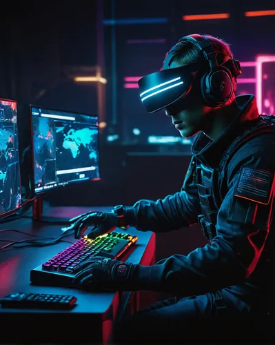 lan,cyber glasses,cyberpunk,computer game,cyber,operator,gaming,headset,man with a computer,battle gaming,gamer zone,headset profile,computer games,gamer,gamers round,mute,hacker,game illustration,connectcompetition,connect competition,Art,Artistic Painting,Artistic Painting 22