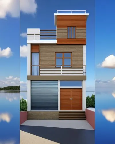 3d rendering,house with lake,houses clipart,residencial,sky apartment,duplexes,sketchup,prefabricated buildings,weatherboard,residential house,inmobiliaria,floating huts,house by the water,houseboat,inverted cottage,stilt houses,elevations,revit,two story house,block balcony,Photography,General,Realistic