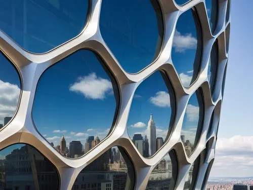 honeycomb structure,building honeycomb,undershaft,ravensbourne,heatherwick,glass facade,Photography,General,Realistic