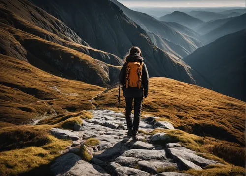 mountain guide,transfagarasan,wanderer,mountain hiking,the wanderer,alpine crossing,nature and man,leaving your comfort zone,landscape background,hiker,wander,the spirit of the mountains,online path travel,hiking equipment,free wilderness,pilgrimage,travel woman,woman walking,people in nature,explore,Photography,Black and white photography,Black and White Photography 01