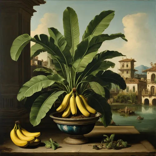 still-life,summer still-life,still life,vegetables landscape,banana tree,banana trees,still life of spring,banana,banana plant,cornucopia,bananas,fruit bowl,ripe bananas,ananas,barberini,sicilian cuisine,saba banana,cooking plantain,barbary fig,still life with onions,Art,Classical Oil Painting,Classical Oil Painting 35