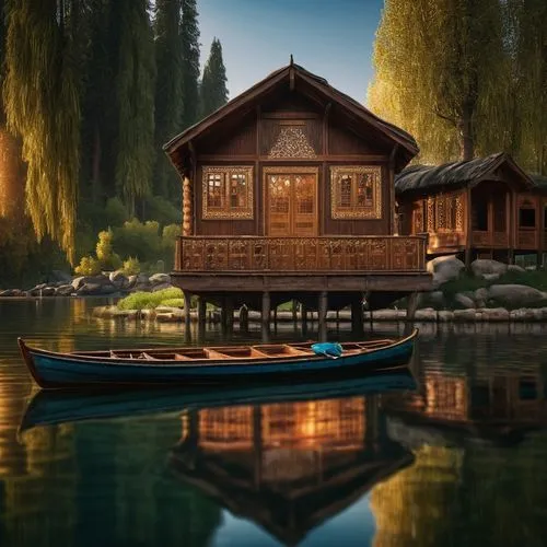 floating huts,house with lake,houseboat,house by the water,boat house,boathouse,fisherman's house,wooden house,summer cottage,fishing float,boat shed,stilt houses,wooden houses,small cabin,log cabin,stilt house,srinagar,wooden boat,boat landscape,wooden hut,Photography,General,Commercial