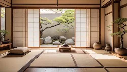 japanese-style room,ryokan,japanese zen garden,ryokans,zen garden,tea ceremony,tatami,dojo,japanese garden ornament,zen stones,kyoto,zen,tea zen,chanoyu,japanese patterns,japan garden,japanese tea,teahouse,zazen,japanese art,Art,Classical Oil Painting,Classical Oil Painting 02