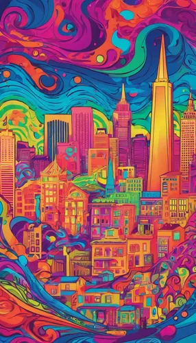 colorful city,san francisco,san diego skyline,oakland,sanfrancisco,paisley digital background,portland,bay area,colorful doodle,los angeles,crayon background,seattle,colorful background,san diego,colorful foil background,pop art background,digital background,background colorful,psychedelic art,art background,Conceptual Art,Oil color,Oil Color 23