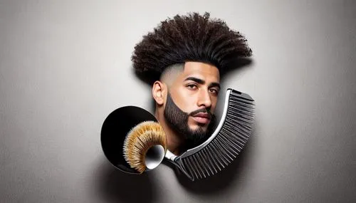 a brazilian barber showing his shaver
,afro-american,afro american,soundcloud icon,pompadour,afroamerican,combs,spotify icon,afro,sousaphone,phone icon,hair brush,black power button,black music note,p