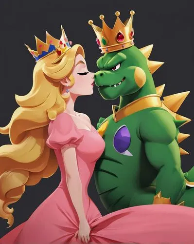 frog king,frog prince,prince and princess,heart with crown,kissing frog,princesses,fuel-bowser,crowning,crowns,royalty,queen crown,princess crown,tiara,queen s,king crown,royal,husband and wife,fairy tale icons,beautiful couple,couple goal,Illustration,Black and White,Black and White 32