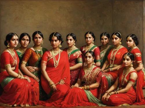 indian art,oil painting on canvas,bangladeshi taka,sari,indian woman,tamil culture,seven citizens of the country,young women,oil painting,dowries,east indian pattern,indians,east indian,radha,bengalenuhu,ladies group,red avadavat,indian culture,group of people,mohngewaechs,Art,Classical Oil Painting,Classical Oil Painting 10