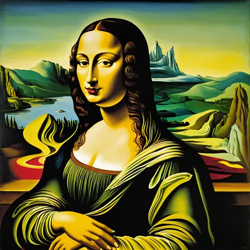 mona lisa,the mona lisa,lacerta,portrait of a woman,italian painter,florentine,girl-in-pop-art,vinci,art deco woman,pop art woman,cool pop art,leonardo da vinci,cleopatra,woman sitting,art painting,portrait of christi,venus,paintings,painting,woman holding pie,Art,Artistic Painting,Artistic Painting 20