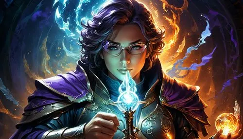 lokportrait,dodge warlock,mage,sorceress,fantasy portrait,magus,vax figure,magic grimoire,elven,fire artist,the wizard,male elf,wizard,lokdepot,undead warlock,magistrate,merlin,violet head elf,fantasy art,cg artwork,Conceptual Art,Daily,Daily 24