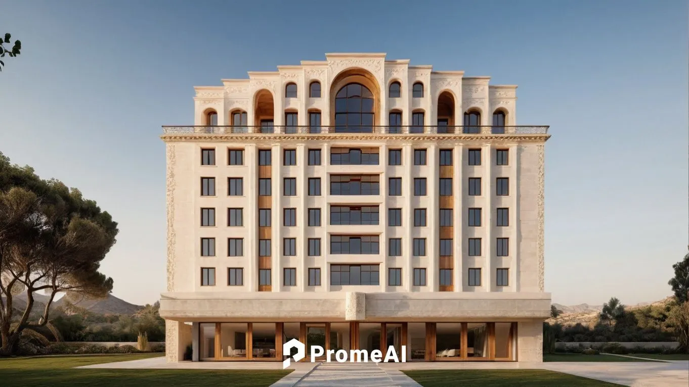 a very big pretty white building with lots of windows,rotana,largest hotel in dubai,kempinski,auc,qasr al watan,habtoor,Photography,General,Natural