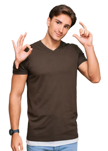 white plain T-shirt, casual wear, relaxed fit, soft cotton material, subtle wrinkles, V-neckline, short sleeves, male model, 20-30 years old, athletic build, slightly muscular arms, neutral facial exp