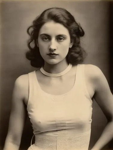 a woman from England in a lovely sporty pose,a woman posing with her hands on her hips,vintage female portrait,isadora,musidora,dinnerstein,dennings,madhubala,Photography,Black and white photography,B