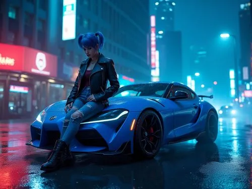 motoko,bladerunner,blue rain,zonda,aqua,akira,pagani,corvette,polara,burzenin,vanquish,noir,nsx,futuristic,brum,merc,nissan gtr,cyberpunk,granturismo,cyan,Photography,General,Realistic