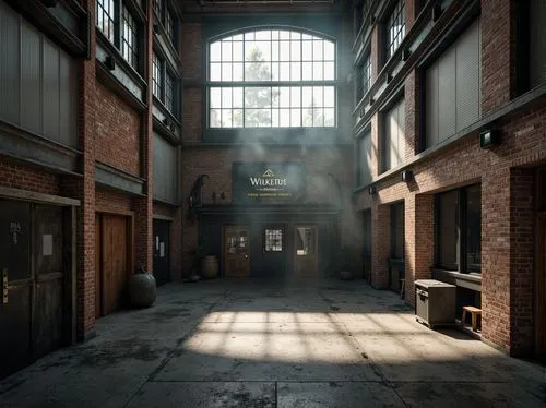 factory hall,carreau,eveleigh,empty factory,deakins,industrial hall,warehouse,linthouse,freight depot,middleport,reformatory,brickworks,warehouses,empty interior,empty hall,courtyards,fabrik,backlot,inside courtyard,brewhouse