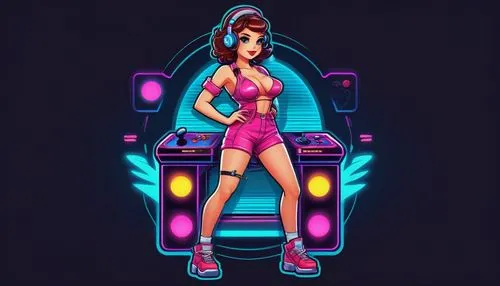 retro girl,retro woman,vector girl,jukebox,vector illustration,80's design,rockabella,pink vector,80s,vector art,retro music,retro women,neon light,retro styled,neon lights,neon,neon cocktails,neon human resources,fashion vector,vector graphic,Unique,Design,Logo Design