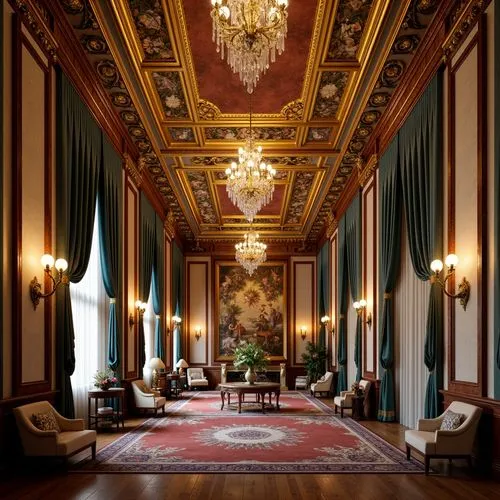 royal interior,entrance hall,foyer,ornate room,hallway,ballroom,corridor,ritzau,parlor,residenz,philbrook,anteroom,dolmabahce,hotel hall,interior decor,villa d'este,lobby,cochere,villa cortine palace,victorian room