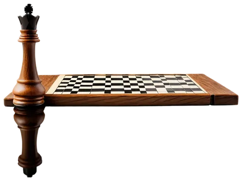 Chessboard, wooden texture, brown squares, white pieces, black pieces, king, queen, rook, bishop, knight, pawn, dramatic lighting, high contrast, shallow depth of field, 3/4 composition, close-up shot