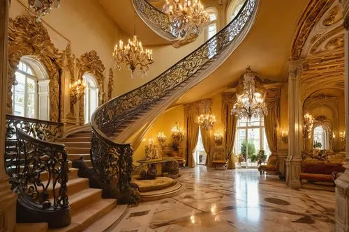 ritzau,ornate room,villa cortine palace,staircase,palladianism,chateauesque,palatial,entrance hall,opulently,foyer,outside staircase,chateau,royal interior,hallway,villa balbianello,rococo,winding staircase,dunrobin castle,opulent,opulence,Conceptual Art,Daily,Daily 28