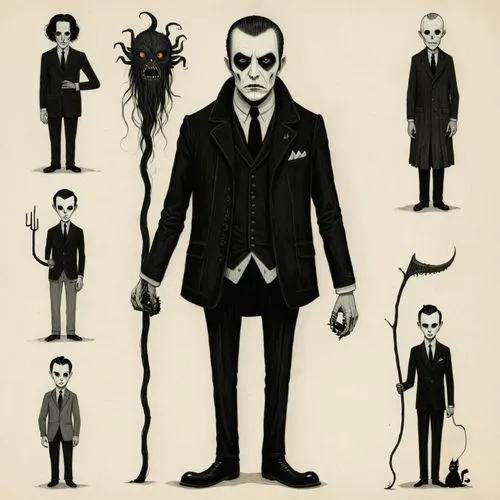 vanian,moriarty,gentleman icons,grinderman,addams,slender,Illustration,Abstract Fantasy,Abstract Fantasy 05