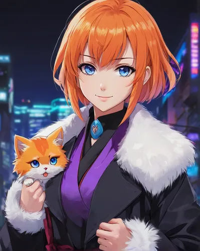 kosmea,uruburu,cute fox,meteora,child fox,adorable fox,kitsune,nora,little fox,fox,diamond mandarin,cheshire,fuki,nemo,calico cat,cat child,domestic short-haired cat,mandarin sundae,foxes,cat mom,Illustration,Japanese style,Japanese Style 03