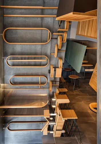 winding staircase,steel stairs,wooden stair railing,shelving,wooden stairs,spiral stairs,dish storage,luggage rack,spiral staircase,circular staircase,bunk bed,room divider,rope-ladder,spice rack,plat