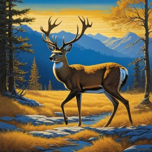 elk,deer illustration,mule deer,caribou,x axis deer elk,wapiti,gold deer,male deer,whitetail,whitetail buck,bull elk resting,pere davids deer,winter deer,whitetails,antlered,huemul,european deer,red-necked buck,red deer,antler velvet,Illustration,American Style,American Style 07