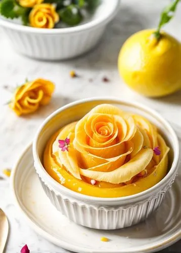 creme caramel,yellow rose background,yellow leaf pie,crepe jasmine,citrus cake,lemon pie,cream cheese tarts,quark tart,mystic light food photography,gold yellow rose,cream rose,flan,ramekin,white choc