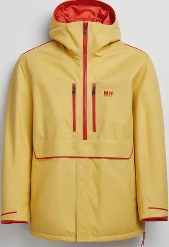 A punchy jacket, Morandi color, clashing colors, white background,penfield,windbreaker,cagoule,north face,stutterheim,parka,windbreakers,manteau,outerwear,kway,yellow jacket,blouson,carhart,straitjack