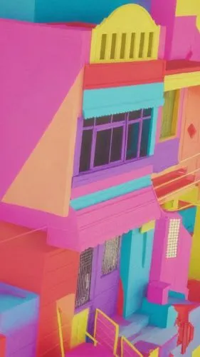 colorful facade,lego pastel,colorful city,dollhouses,candyland,model house,Photography,Fashion Photography,Fashion Photography 17