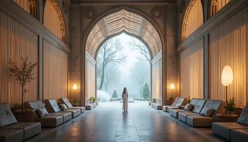 white temple,hall of the fallen,archways,sanctum,amanresorts,render,entranceways,hallway space,wedding hall,hallway,corridors,background design,the threshold of the house,the throne,dandelion hall,3d rendering,doorways,ornate room,alcove,throne