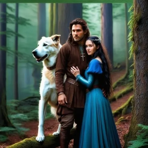 shepherd romance,landseer,fantasy picture,wolf couple,thorin,carpathian shepherd dog,a fairy tale,east-european shepherd,two wolves,bohemian shepherd,fairy tale,shepherds,beautiful couple,fairytale ch