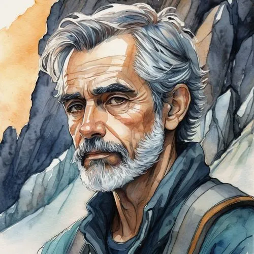 silver fox,mountain guide,old man of the mountain,old man,digital painting,grey fox,mountaineer,kilimanjaro,elderly man,the spirit of the mountains,denali,digital illustration,vector illustration,the old man,kamchatka,fantasy portrait,man portraits,iceman,custom portrait,cg artwork,Illustration,Realistic Fantasy,Realistic Fantasy 23