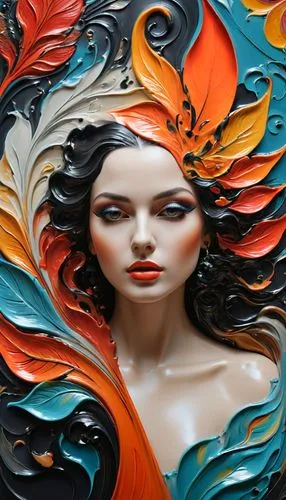 glass painting,viveros,bodypainting,art painting,oil painting on canvas,flamenca,Photography,General,Fantasy