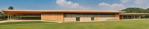 Golf country DRIVING RANGE FACADE,nainoa,timber house,antinori,gulbenkian,passivhaus,pavillon,adjaye,dunes house,eisenman,cuddesdon,clubhouse,beyeler,equestrian center,glucksman,archidaily,golf hotel,