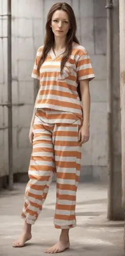 prisoner,prison,stripped leggings,auschwitz 1,onesie,horizontal stripes,mime,pajamas,auschwitz,in custody,pjs,arbitrary confinement,scared woman,the girl in nightie,lori,mime artist,children is clothing,primitive person,raggedy ann,one-piece garment,Photography,Natural