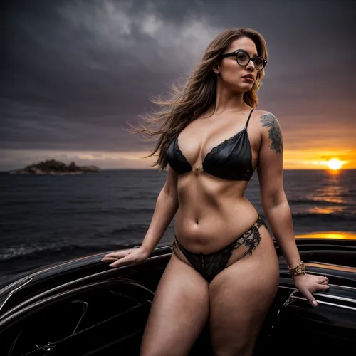  she plus size and no nudes and She is very elegant but she is 
also very bold  and Wonderful sunset, cinematographic style.
a British woman, long hair, beautiful, slim body, exotic,
 glasses, full bo