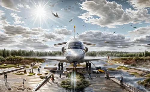 seaplane,diamond da42,dornier 328,corporate jet,private plane,turboprop,jet d'eau,aviation,business jet,aircraft construction,boeing 727,tiltrotor,bombardier challenger 600,airbus,sci fiction illustration,composite,air transportation,flying boat,air transport,general aviation