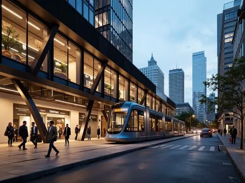 leadenhall,undershaft,hudson yards,tram road,streetcars,difc,bishopsgate,shenzen,transitway,zeil,transbay,light rail train,capitaland,city scape,cityline,xujiahui,friedrichstrasse,britomart,costanera center,light rail