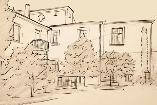 house drawing,townhouses,old houses,street scene,athens art school,villa borghese,houses clipart,old home,trastevere,old architecture,drawing course,villa cortine palace,old town house,residence,court building,frascati,hand-drawn illustration,villa balbiano,athenaeum,convent