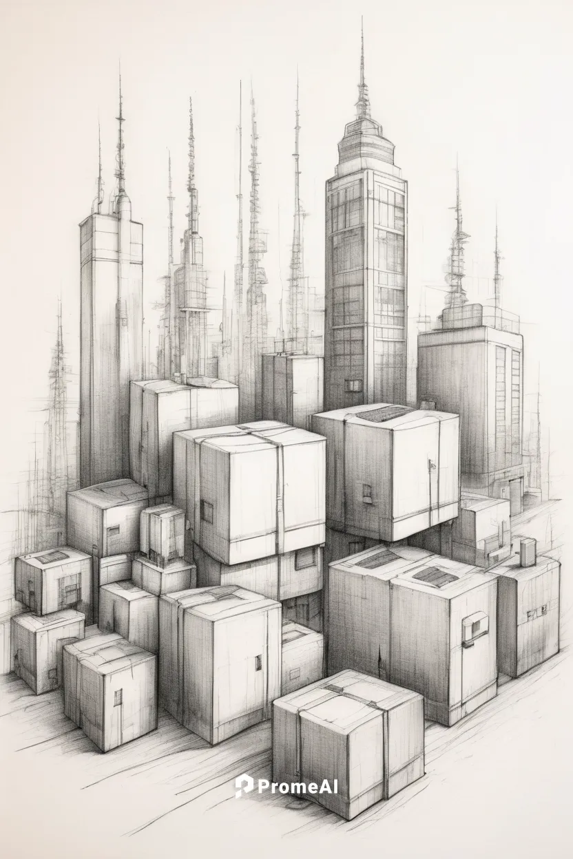 Imagine a futuristic city where square boxes are used as energy sources. Explain their impact on society.,city blocks,city buildings,concrete blocks,boxes,urbanization,building block,building blocks,c