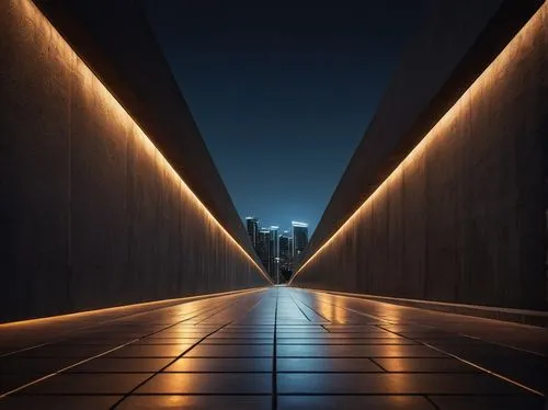 walkway,holocaust memorial,vanishing point,wall tunnel,underpass,luminaires,wall,turrell,night photography,passageway,night image,night photograph,light trail,luminaire,luminaria,underpasses,nightscape,flavin,ambient lights,9 11 memorial,Conceptual Art,Sci-Fi,Sci-Fi 20