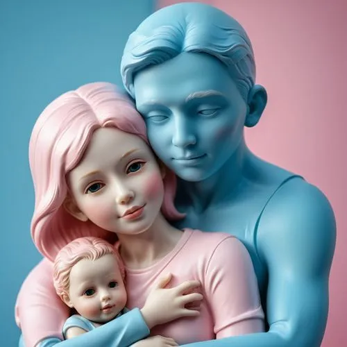 porcelain dolls,dollfus,mother and father,cyanamid,bjd,clay doll,maternal,holy family,dolls,boy and girl,marzipan figures,little girl and mother,doll figures,pregnant statue,puputti,figli,cybersitter,helnwein,female doll,mother kiss,Photography,General,Realistic