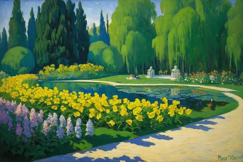 yellow garden,arboretum,gardens,english garden,giverny,tulip festival,lilly pond,yellow tulips,spring garden,rosarium,garden of the fountain,flower garden,daffodils,yellow iris,jonquil,vegetables landscape,palace garden,river landscape,bell glade,crescent spring,Art,Classical Oil Painting,Classical Oil Painting 27