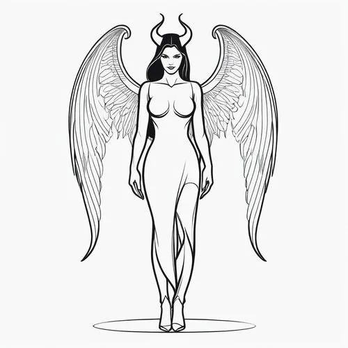 demoness,hekate,angel line art,baphomet,erinyes,demonology,satana,seraphim,sirene,hecate,samael,lilith,faustian,demona,asmodeus,diable,daemons,sidhe,babalon,astaroth,Illustration,Black and White,Black and White 04