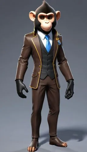 monkey soldier,spy,suit actor,monkey,the monkey,war monkey,monkey gang,chimp,business man,pubg mascot,monkey banana,ape,male character,the suit,suit,monkeys band,chimpanzee,banker,formal guy,soy nut,Unique,3D,3D Character